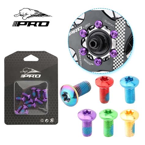 Colorido 12PCS M5x10 MTB Parafuso De Fixação Do Rotor Freio A Disco