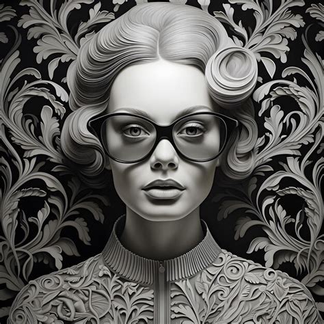 Premium Photo Intricate Art Of Woman Wearing Glasses