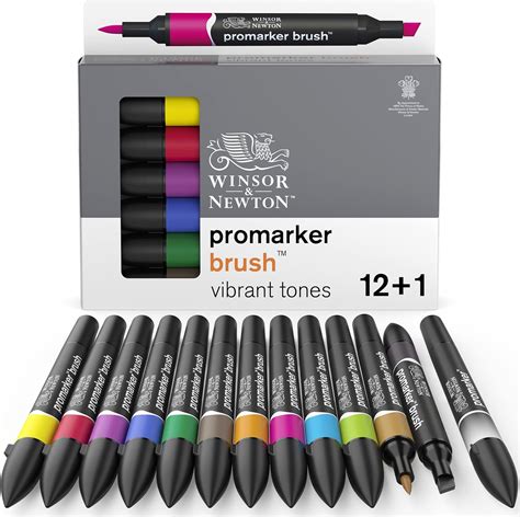 Winsor And Newton Promarker Brush Vibrant Tones Set Of 12 1 Blender