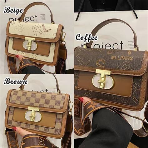 Jual Sling Bag GD23645 Tas Selempang Strap Wanita Motif Cantik Keren