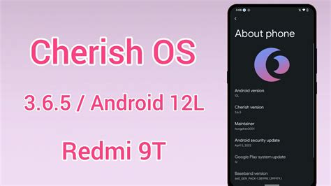 OSS Cherish OS 3 6 5 Android 12L For Redmi 9T Juice YouTube