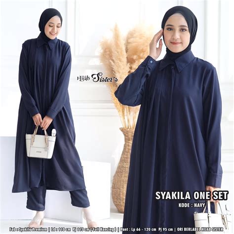 Jual Termurah Syakila One Set By Hijab Sister Setelan Polos Setelan