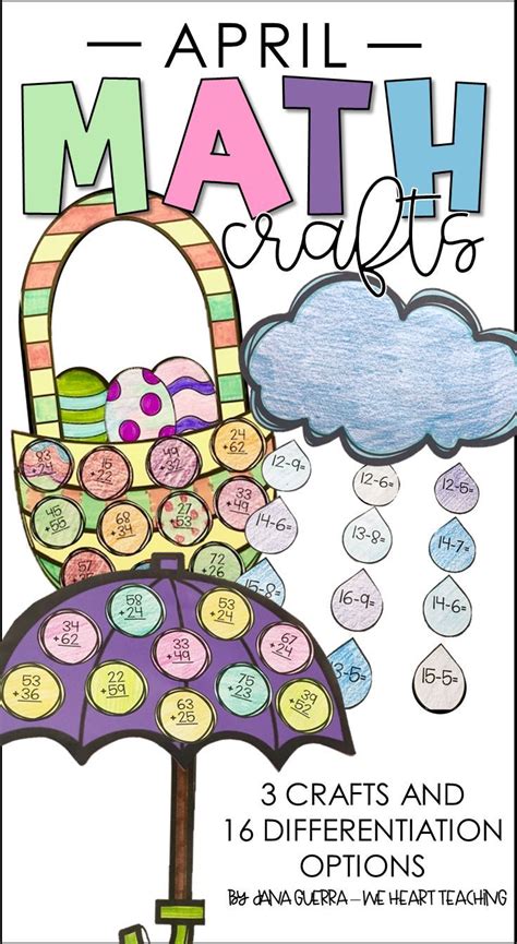 These April Math Crafts Include Multiple Differentiation Options