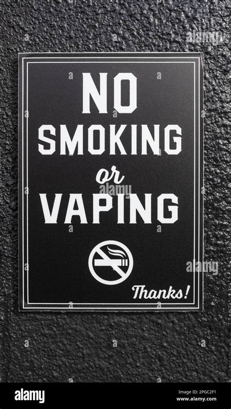 No Smoking Or Vaping Sign Anti Vaping Or Electronic Cigarette Smoking Sign On The Black