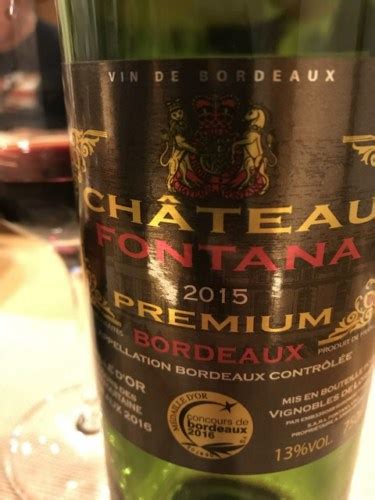 Château Fontana Premium Bordeaux Vivino Brasil