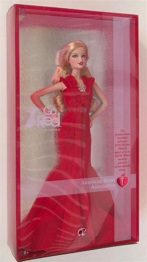 New Mattel Pink Label Barbie Go Red For Women