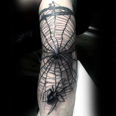 Creepy Spider Web Tattoo Designs For Men