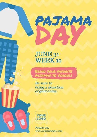 Editable Pajama Day Flyer Designs