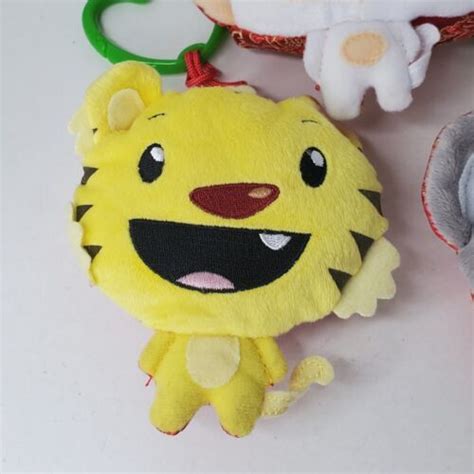 Ni Hao Kai Lan Clip On Set Plush Doll Toy Hanger Rintoo Tolee Hoho Lulu