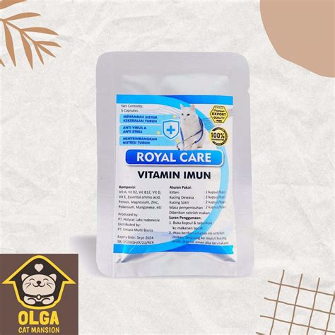 Vitamin Imun Kucing Sehat Royal Care Isi Kapsul Lazada Indonesia