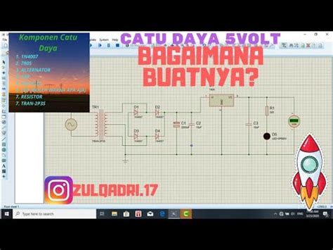 Proteus Pro Cara Membuat Rangkaian Power Supply Volt Youtube