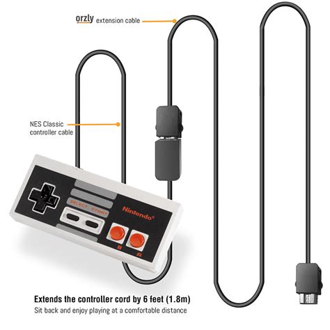 Orzly 18m Controller Extension Cable For Nes Classic Mini