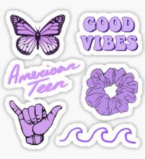 Pegatinas Purple Stickers Aesthetic Stickers Preppy Stickers