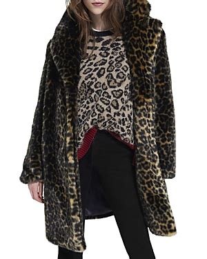 The Kooples The Kooples Leopard Print Faux Fur Coat Editorialist