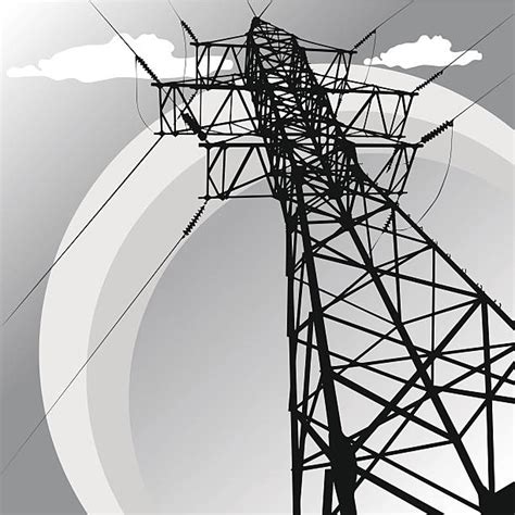 Transmission Tower Electric Illustrations Royalty Free Vector Graphics