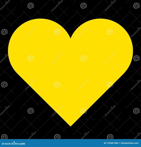 A Huge Yellow Heart On Black Background Stock Vector Illustration Of Party Abstract 270481486