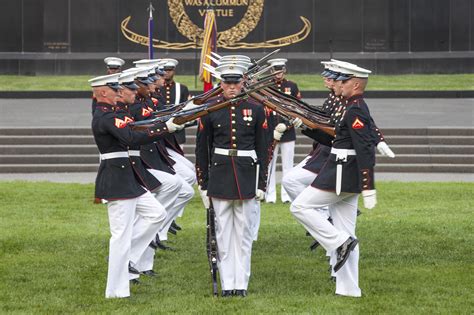 Silent Drill Platoon, helicopter landing part of Marine Week events at ...