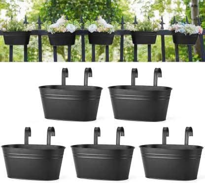 Prime Krafts Rail Planter Balcony Planters Railing Hanging Flower Pots