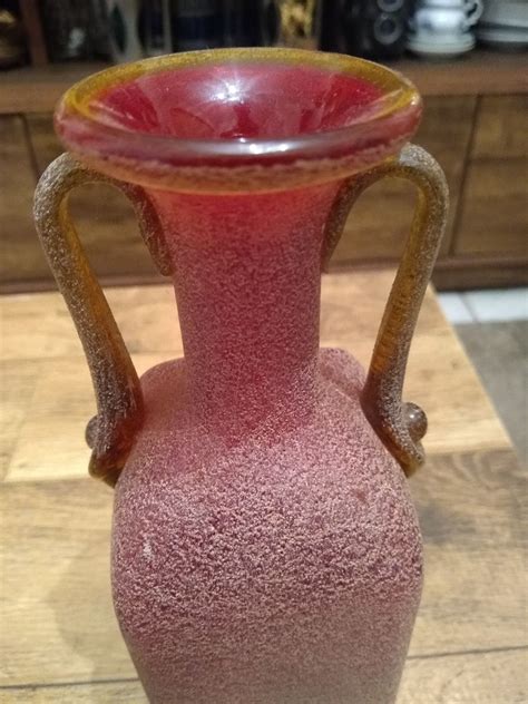 Linda Vaso Anfora Em Murano Antigo M Vel De Antiqu Rio Vintage Usado