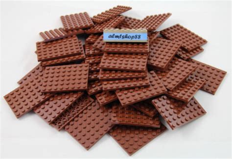 Lego 6x8 Reddish Brown Plates 3036 Baseplate Base Flat City Castle Bulk Lot Ebay