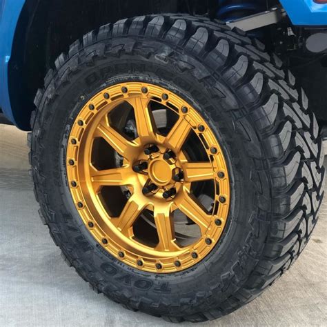 Ford F 150 Raptor Blue With Gold Innov8 Racing G500 Wheel Front