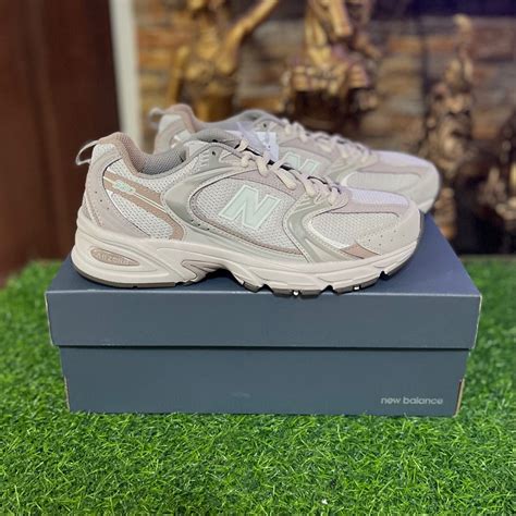 New Balance 530 Cream Beige Womens Fashion Footwear Sneakers On