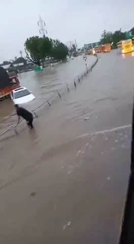 Palanpur Highway In Gujarat Due To Monsoon Effect Like Water Way Youtube