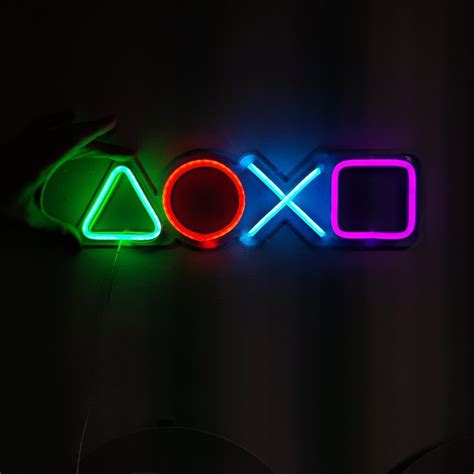 Neon Led Playstation Ps Lampka Nocna Przemy L Kup Teraz Na Allegro