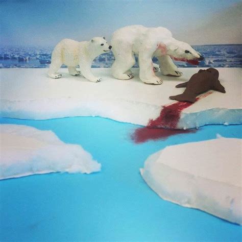 Clay Diorama On Polar Bears She S 9 Polar Bear Diorama Polar Bear