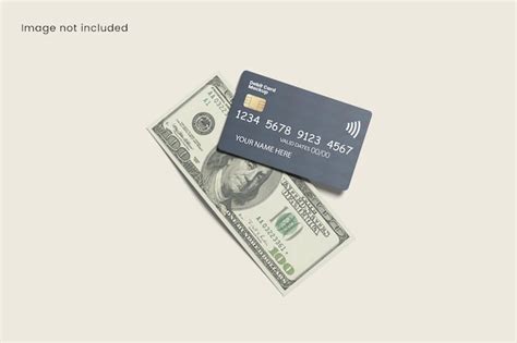 Premium Psd Debit Card And Money Mockup