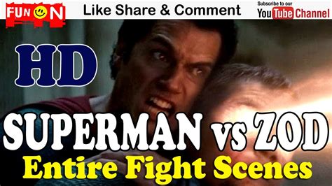 Superman Vs Zod Man Of Steel Action Fight Scene Hd P War