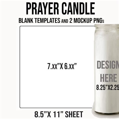 Prayer Candle Custom Template Etsy