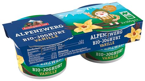 Berchtesgadener Land Bio Alpenzwerge Joghurt Vanille G Amazon De