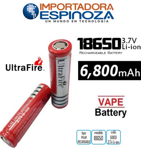 Pila Recargable Batería 18650 6800 Mah 3 7v Del Li Ion Brc