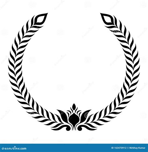 Black Laurel Wreath Vector Design Stock Vector Illustration Of Farm