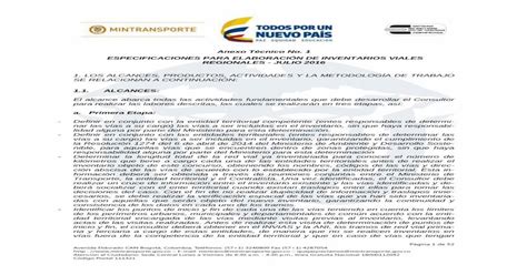 Anexo Técnico No 1 ESPECIFICACIONES PARA ELABORACIÓN aplicaciones