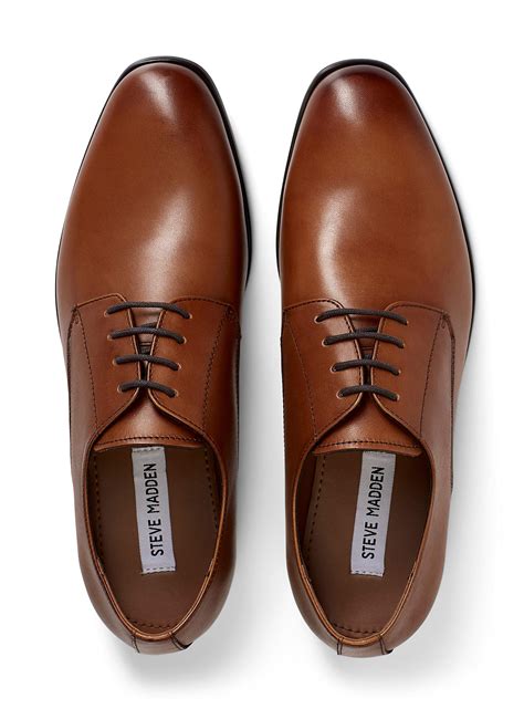 Steve Madden Leather Phoenix Derby Shoes Men in Brown for Men - Lyst