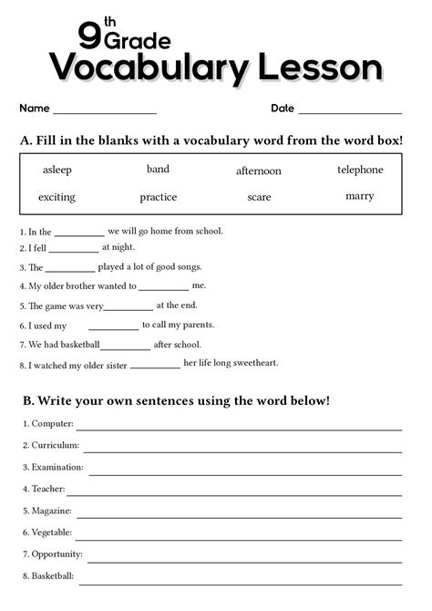 Th Grade English Worksheets Free Printable Worksheets For