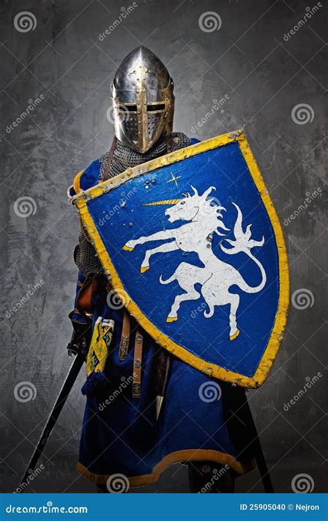 Knight With A Sword And Shield Stock Photo Image 25905040