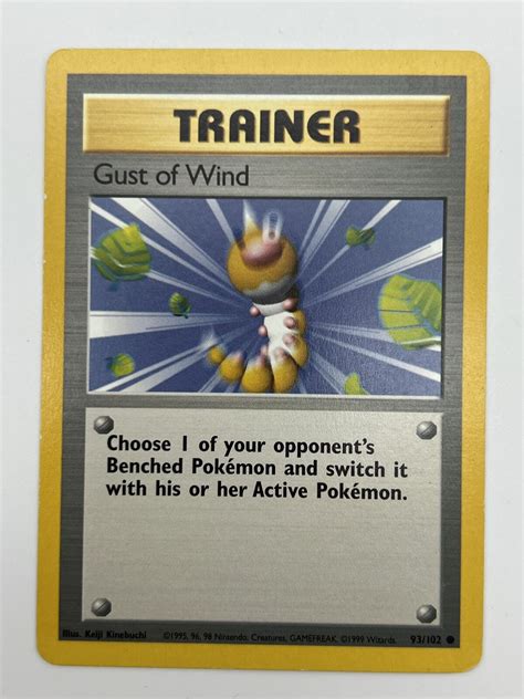 Gust Of Wind 93 102 Pokemon Card Base Set Common VG EBay