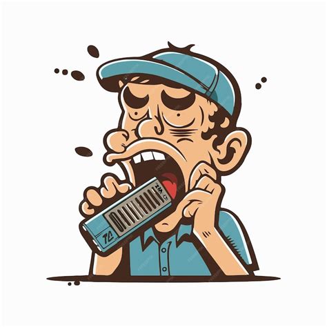 Premium Vector Vector Cute Harmonica Cartoon Style