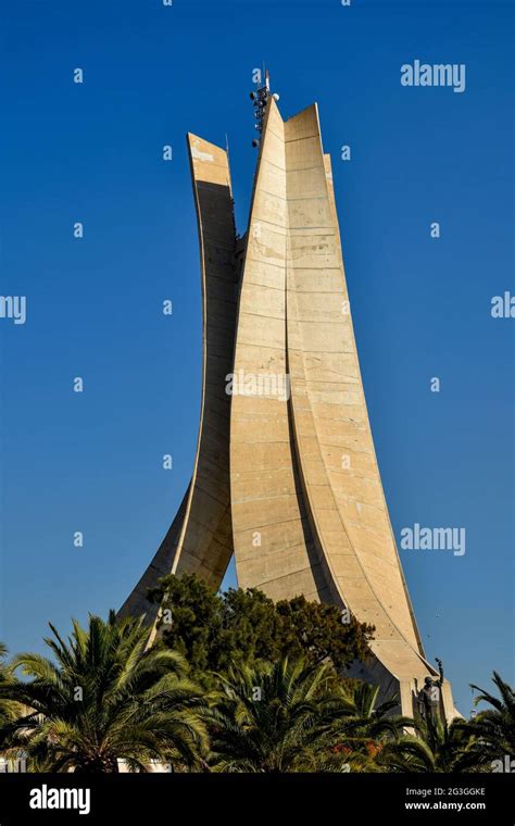 Low Angle View Of Maqam Echahid Monument Martyrs Monument Memorial