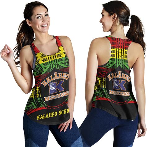 Hawaii Women Tank Kalaheo High School Reggae Color Polynesian