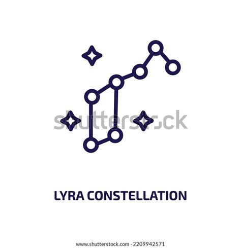 Lyra Constellation Icon Astronomy Collection Thin Stock Vector Royalty