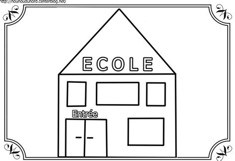 Coloriage École facile dessin gratuit à imprimer