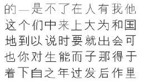 Examples of 50 normalized Chinese characters in the songti written ...