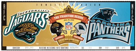 Panthers And Jaguars Debut In Hall Of Fame Game Pro Football Hall Of Fame