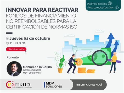 Webinar Innovar Para Reactivar Fondos De Financiamiento No