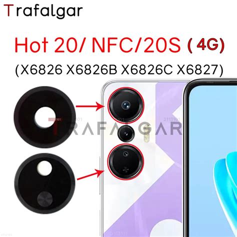 Rear Back Camera Glass Lens For Infinix Hot NFC S Main Camera Glass Replacement With