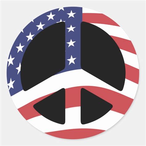 US Flag Peace Sign Sticker | Zazzle.com